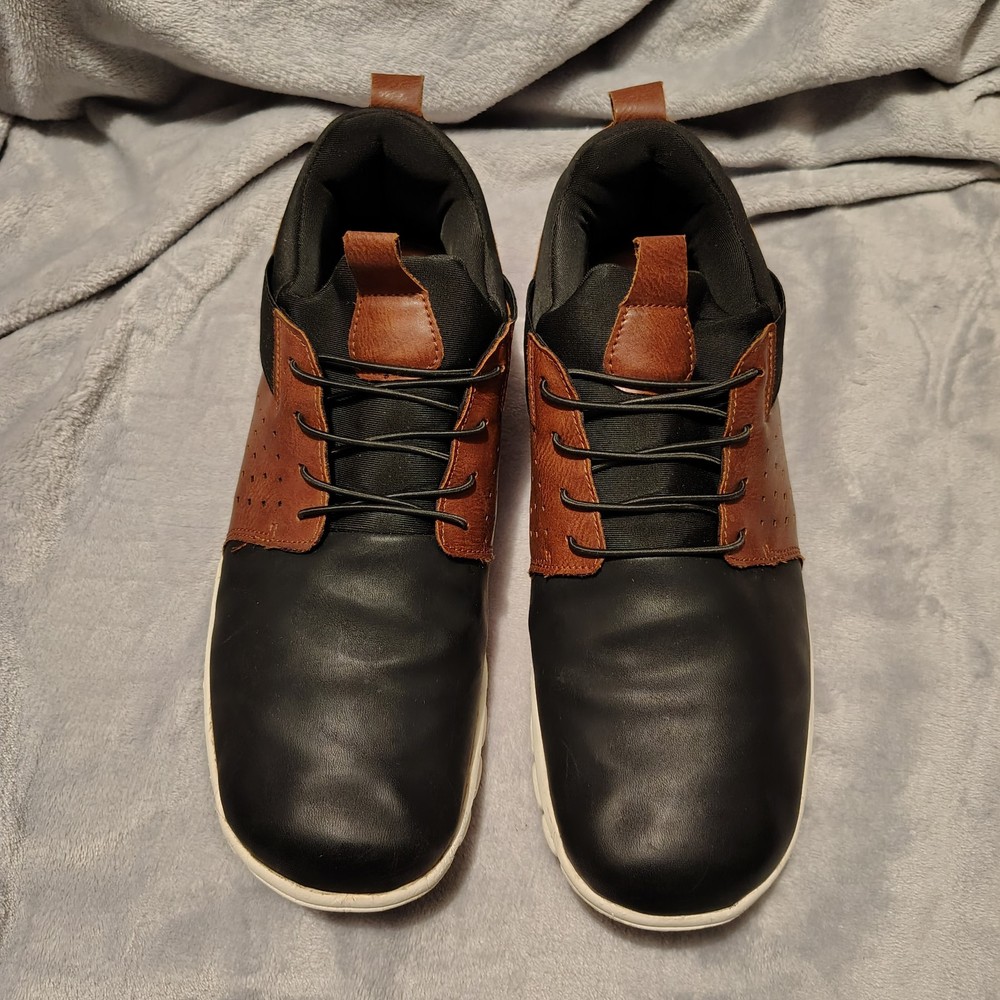 Deer Stags Nosox Shoes Men's Size 10 1/2 Betts Bungee Lace Oxford Sneaker Black