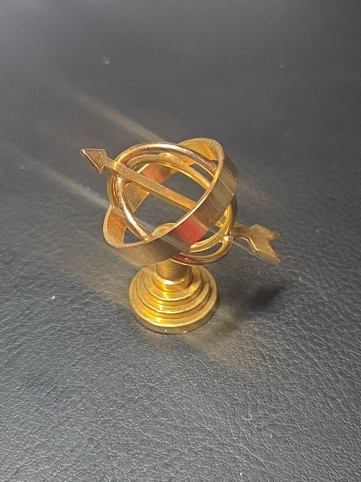Vintage Solid Brass Armillary Sphere Enesco