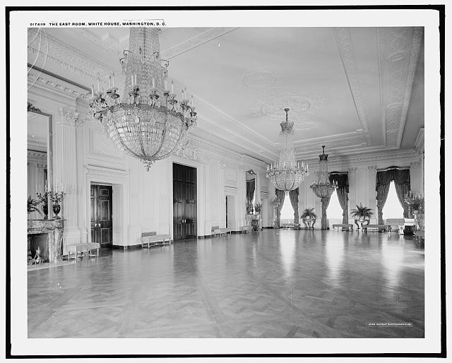Photo:Washington D.C. White House East Room c1904 Chandeliers Interior