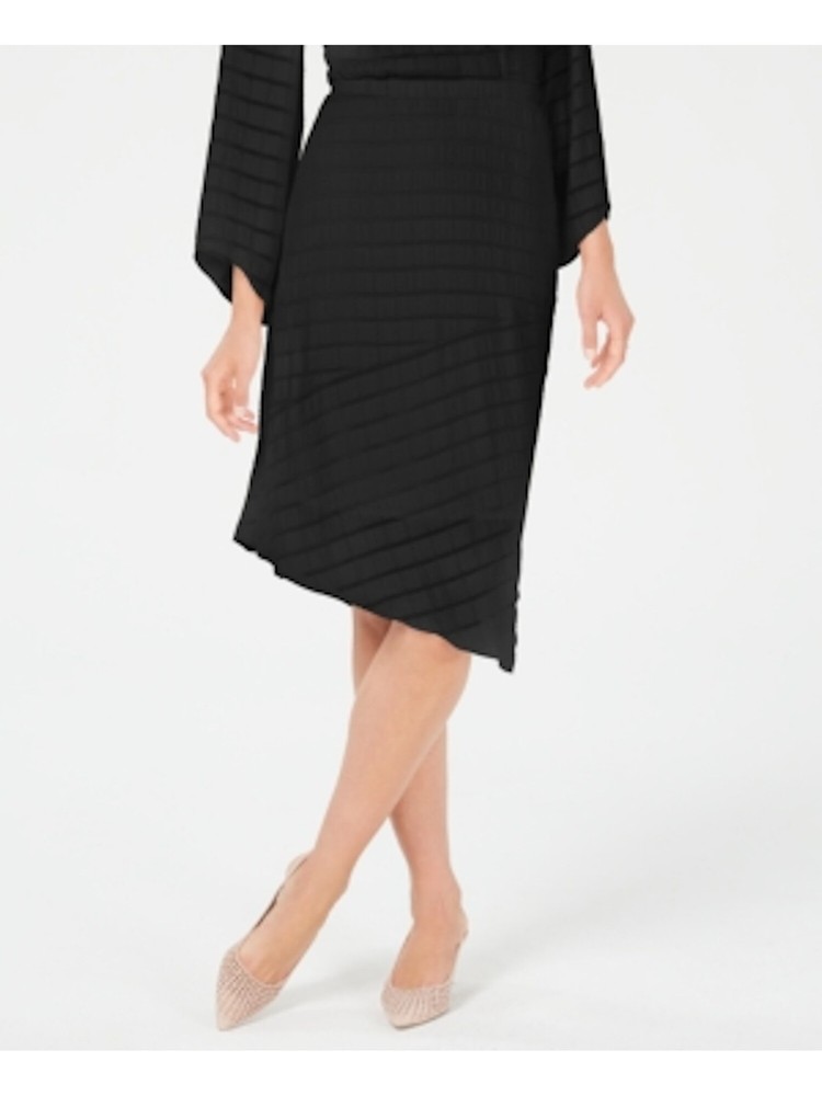 Alfani Womens Black Midi Work Skirt Regular Size 16 Office Wear