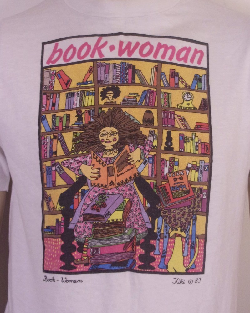 vintage 80s Kiki Suarez Book Woman T-Shirt Art Artist Feminist single stitch L