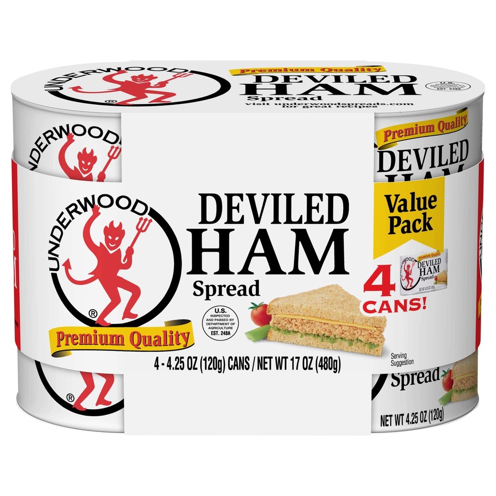 Underwood Deviled Ham Spread, 4.25 Ounce (Pack of 4),
