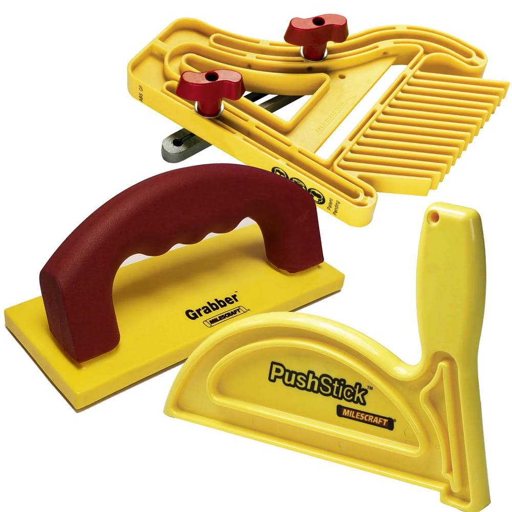 ABS Safety Hand Protector for Router Table Saws - Feather Board & Push Stick Combo-image