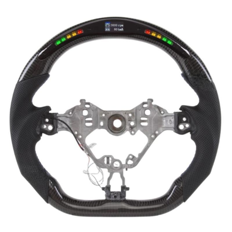 Carbon Fiber LED Flat Steering Wheel Fit for Toyota 86 Subaru BRZ 2016-2025