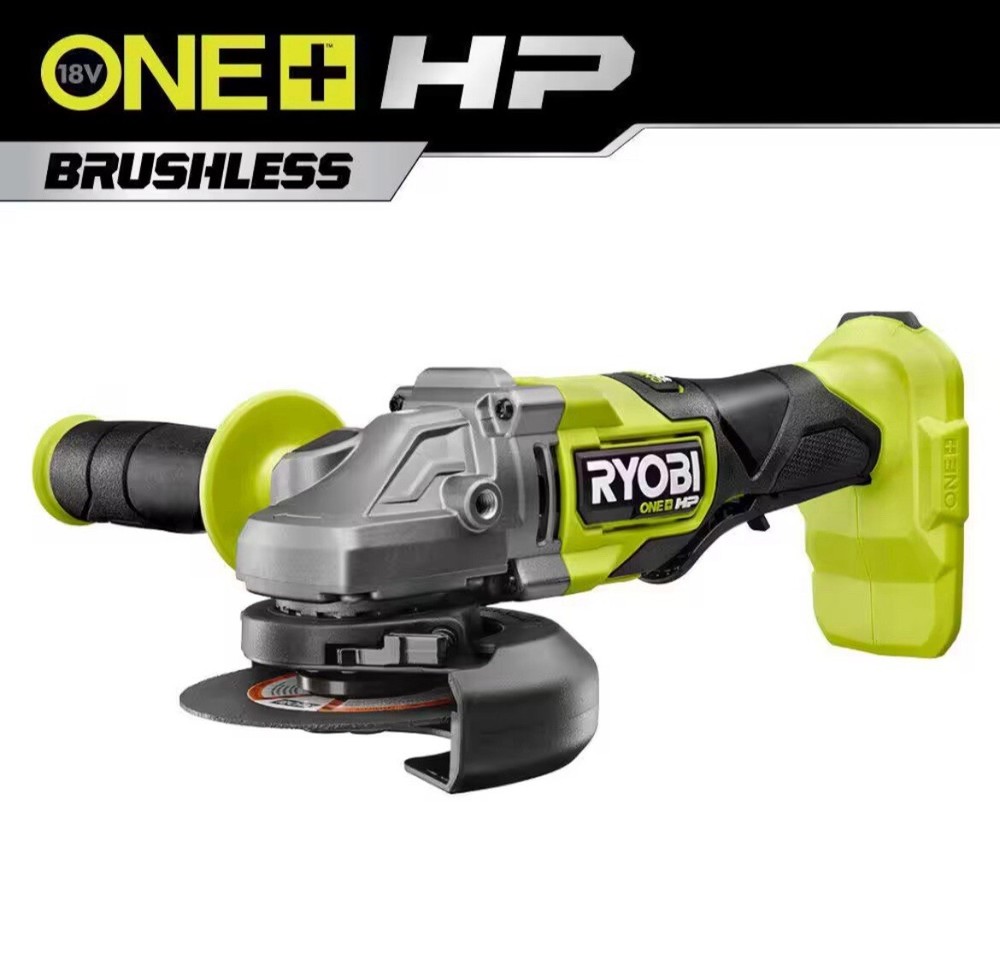 Ryobi ONE+ HP 18V Brushless Cordless 4-1/2 in Angle Grinder PBLAG01B (Tool Only)