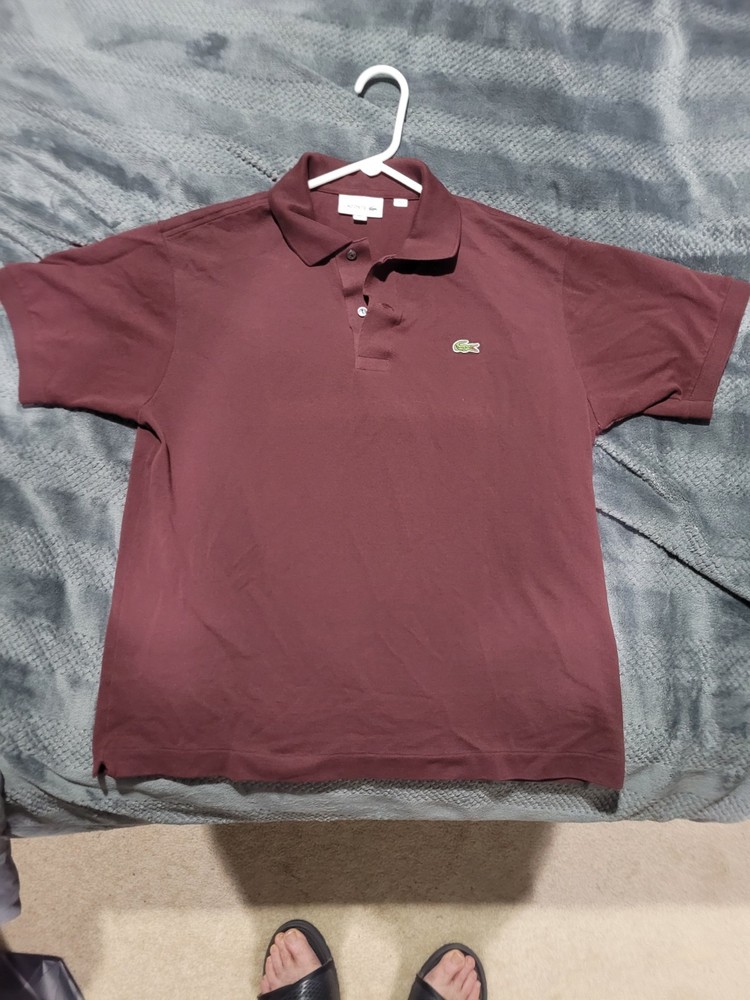 Authentic Lacoste Men's  Polo Tshirt New With Out Tags Color Burgundy