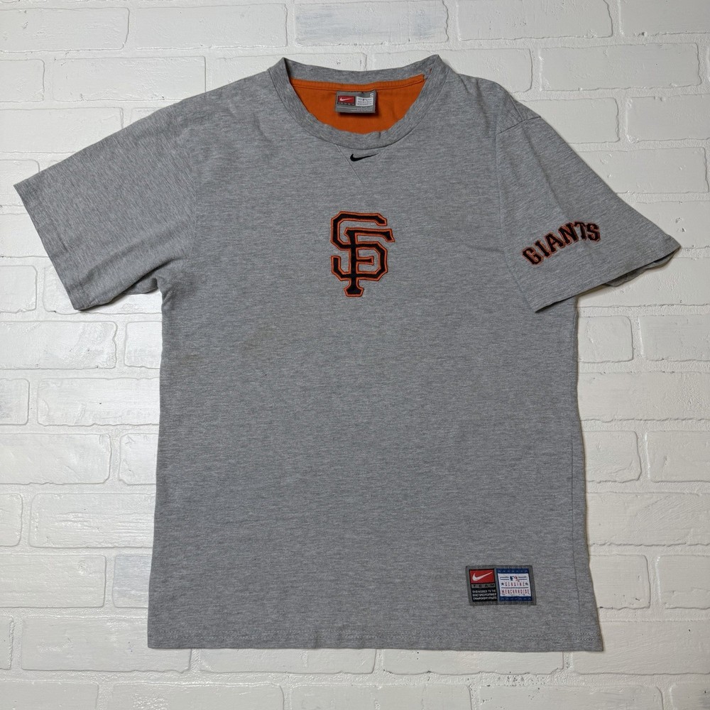Vintage Y2K Nike SF Giants T Shirt Men’s S Center Swoosh Logo MLB Tee Baseball