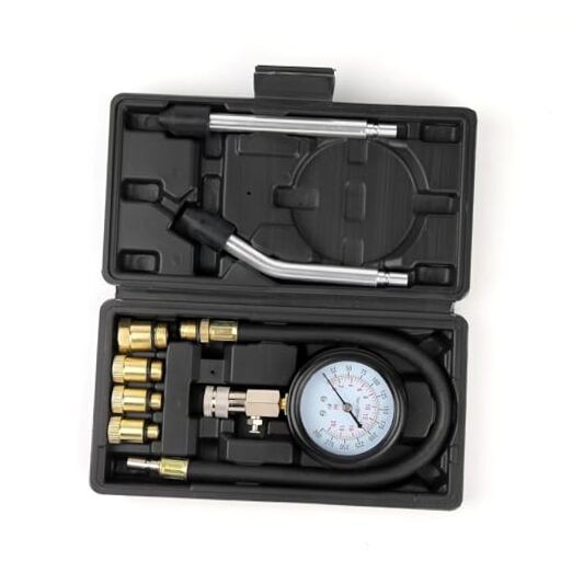 8pcs Engine Compression Tester Kit - Professional - Black
