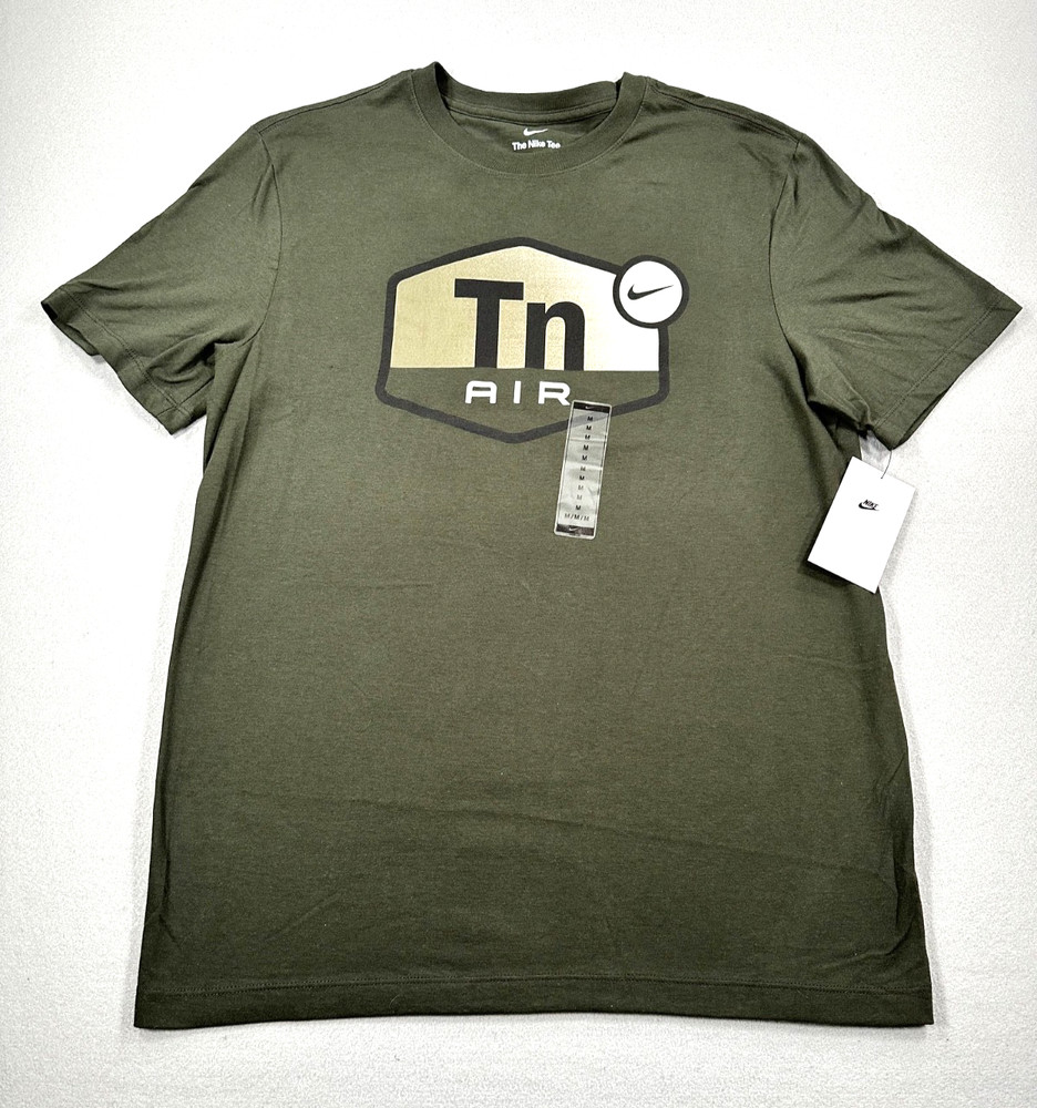 Nike TN Air Graphic T Shirt Mens Medium Olive Green Short Sleeve Tee NWT