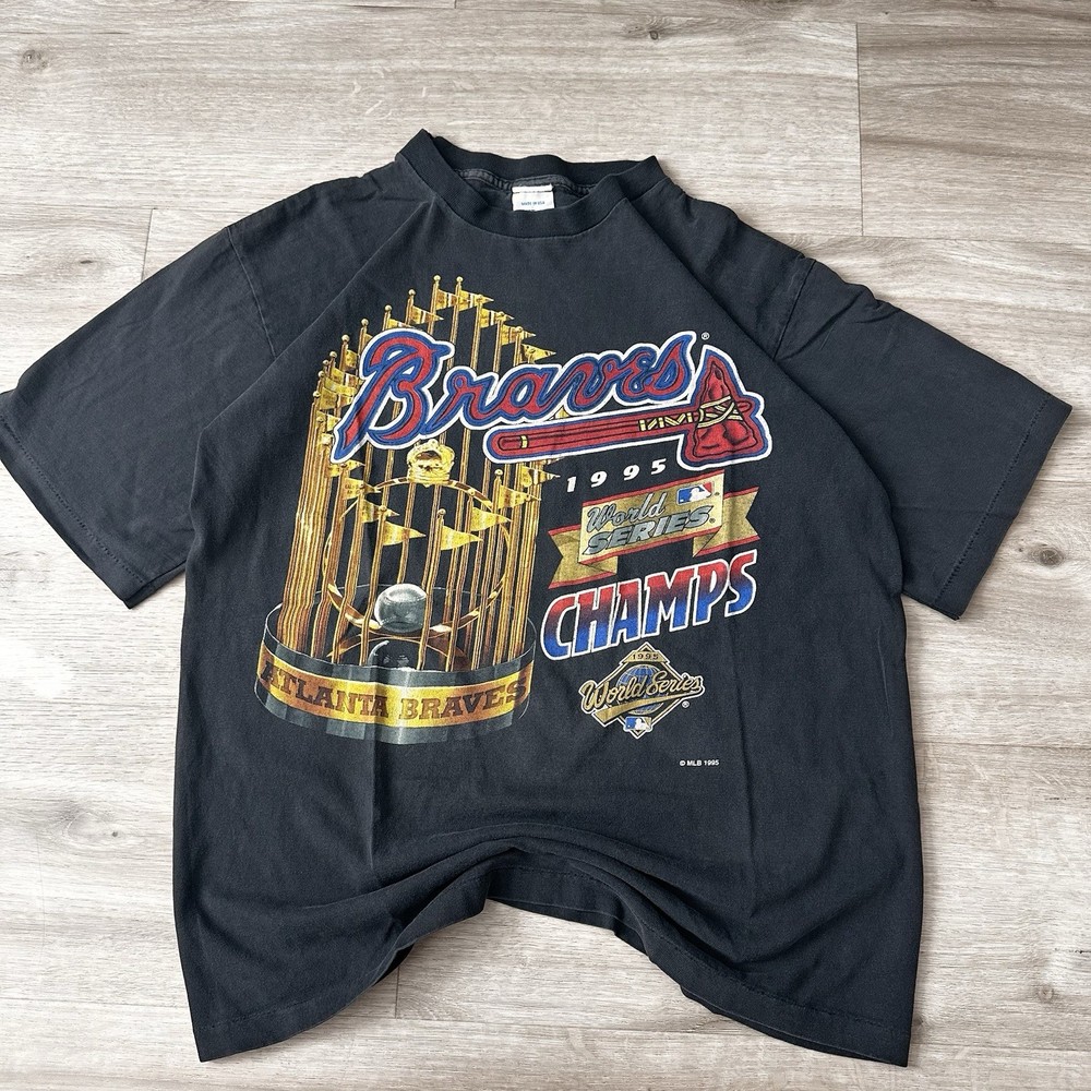 Vintage 1995 Atlanta Braves World Series Champs Salem Sportswear T-Shirt M