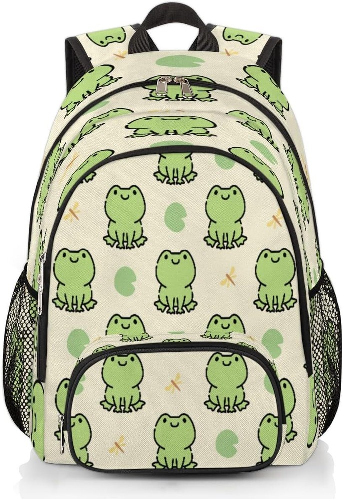 TropicalLife Cute Frog 18 Inch Bookbag School Backpack Teens Girls Boys