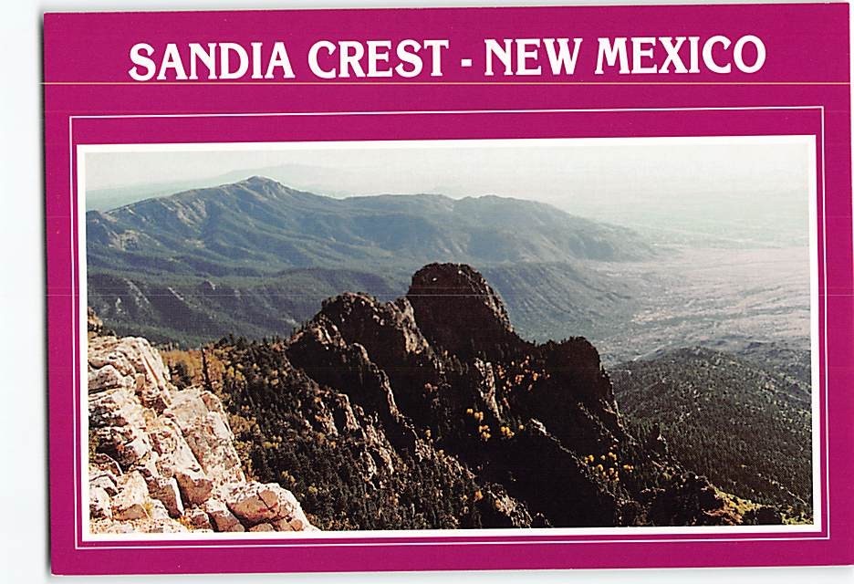 Postcard Sandia Crest Albuquerque New Mexico USA