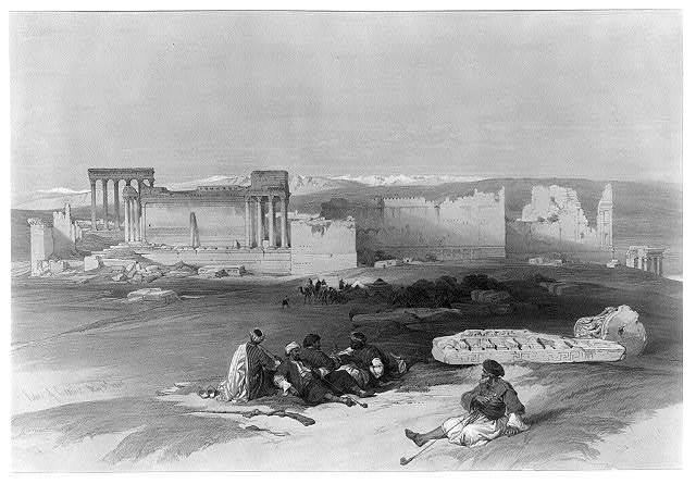 Photo:Baalbec Lebanon 1900s Ruins Ancient Roman Temple Landscape Print