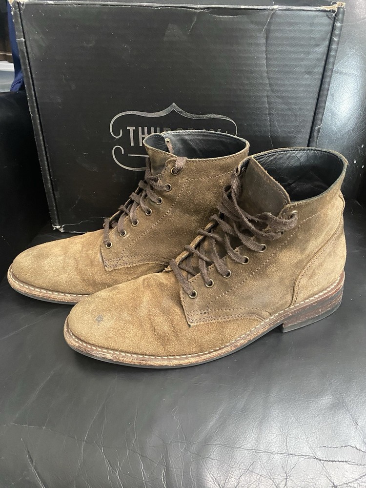 Thursday Boot Co President Mocha Suede Leather Boots Size 9 Mens With Box