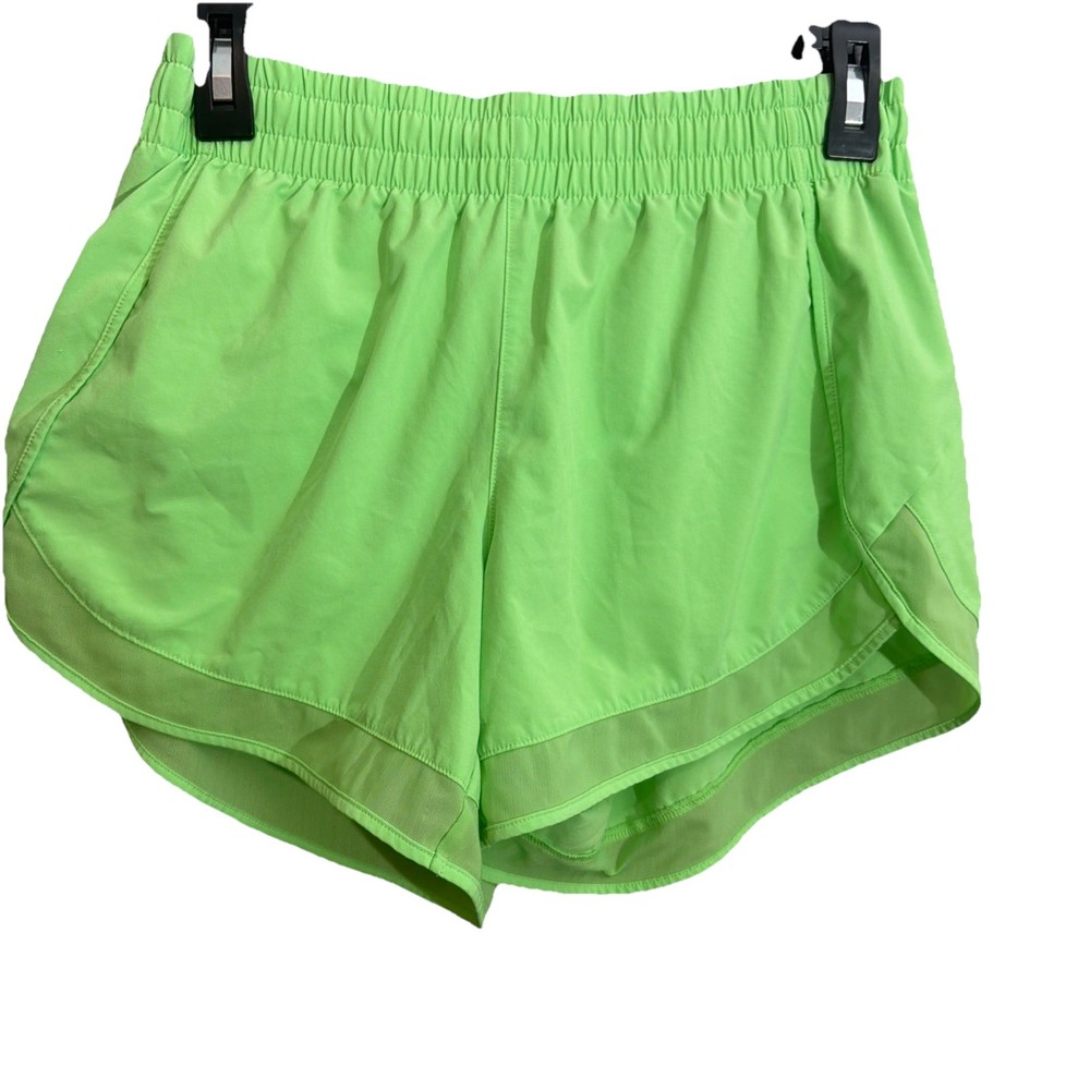 Athleta Mesh Racer Run Short 4in Lime Green SZ Small