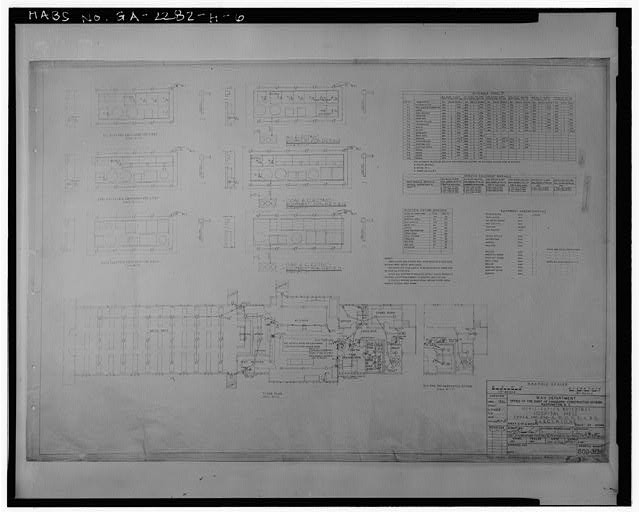Atlanta Georgia Fort McPherson 1942 WWII Station Hospital Mess Hall Plan