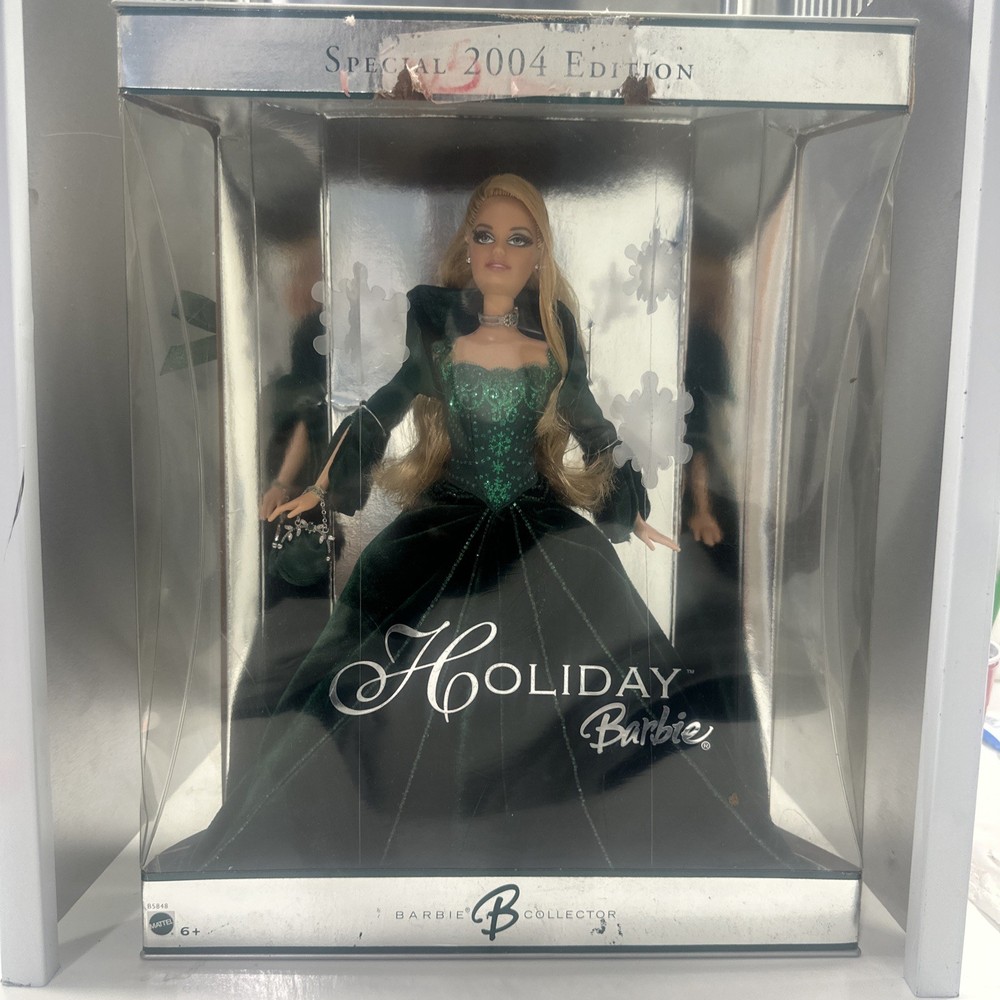 NIB NRFB 2004 Holiday Barbie Green Dress #B5848 Special Edition Collector Doll