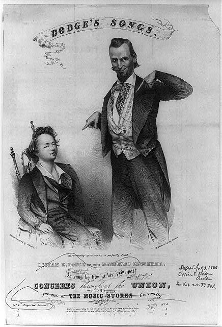 Photo:Ossian E Dodge Mesmeric Lecturer c1848 Dodge's Songs Concert Poster