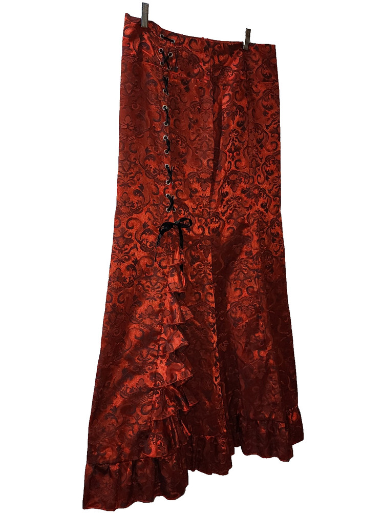Cellabie Womans XL Red & black long skirt. Formal, party, Cosplay, gothic