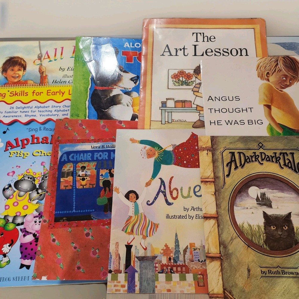 Lot Of 8 Oversized Big Easel Classroom Books Teacher Tale Abuela Art Toto Chair-image