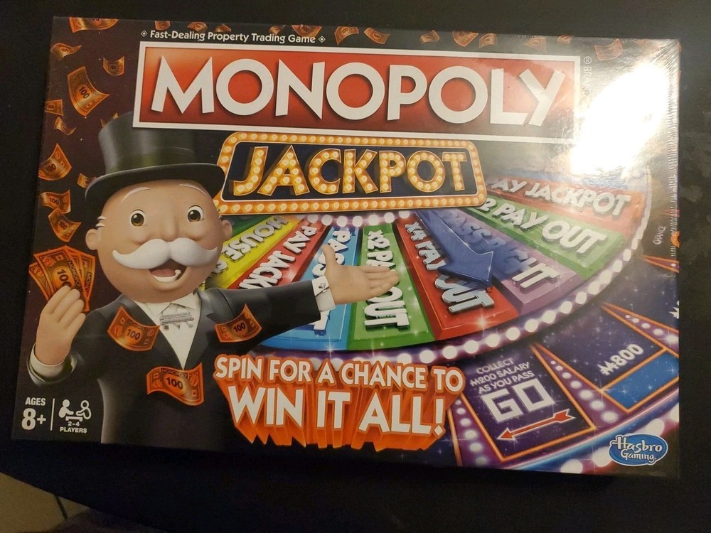 Monopoly Jackpot Board Game Hasbro Complete Family Fun 2015 Dice Spin Complete
