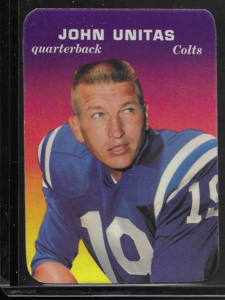 1970 Topps Super Glossy Johnny Unitas #2 ExMt+ Football Card