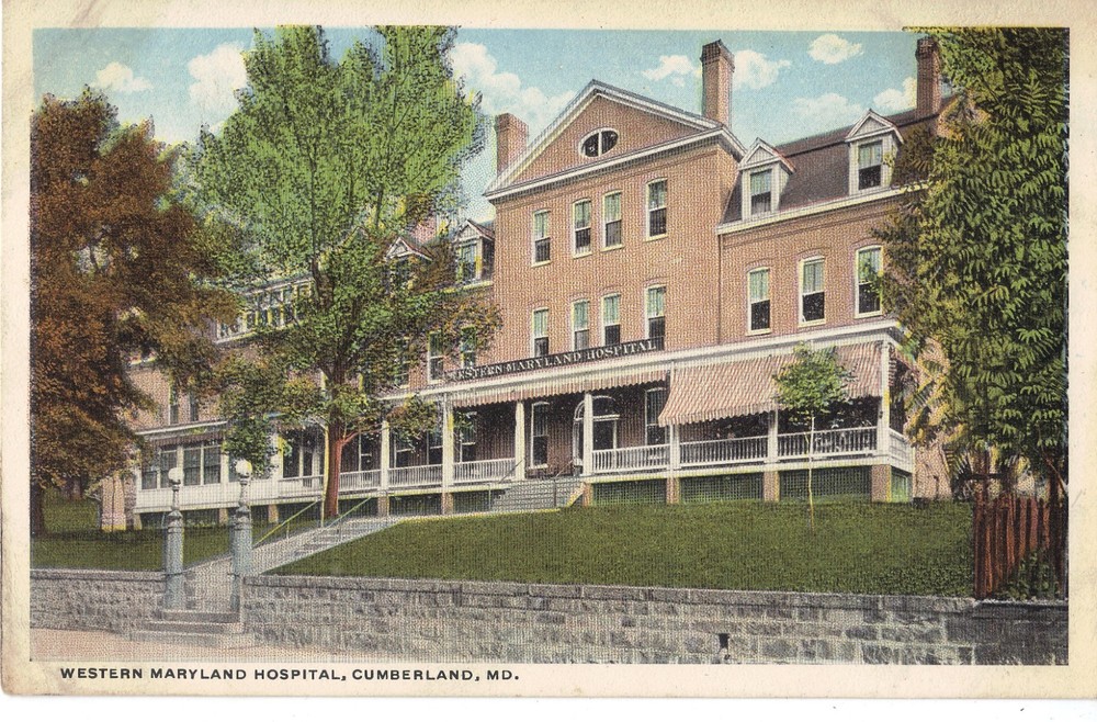 Cumberland MD Western Maryland Hospital   DB Posrcard UNPOSTED