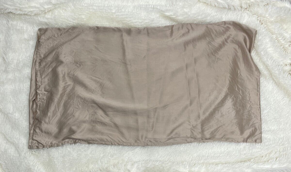 TAFTS KING Pillowcase 100% Pure Mulberry Silk Long Fiber Tan Gold Quiet Luxury