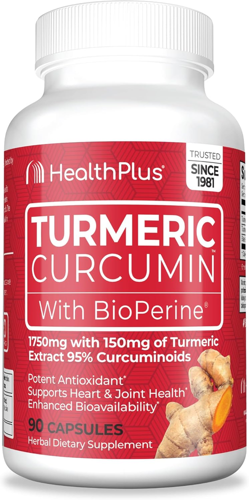 Turmeric Curcumin Supplement 90 Capsules 30 Servings for Health
