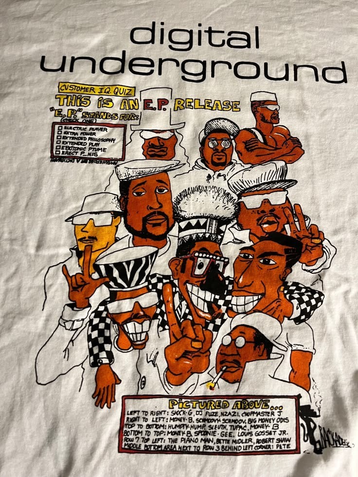 Digital Underground T Shirt No Tags Humpty Dance Era Art CLM116 FREE SHIPPING