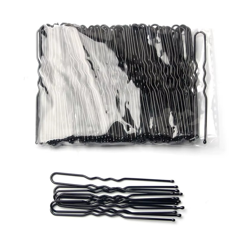 50Pcs Women Girls U Shaped Hairpins for Bun Metal Hairdressing Bobby Bridal Pin