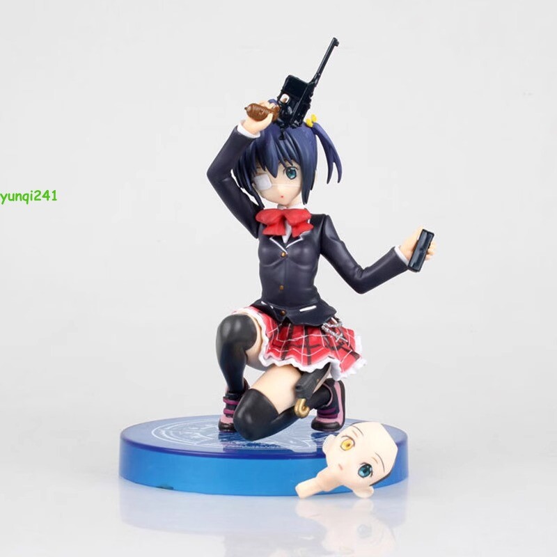 Anime Love Chunibyo & Other Delusions 12cm Takanashi Rikka Figure Model 2Faces/-