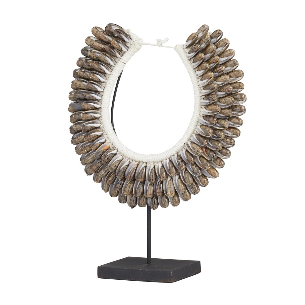 Shell Necklace Handmade Decorative Sculpture Home Decor Statue with Stand, Ac...