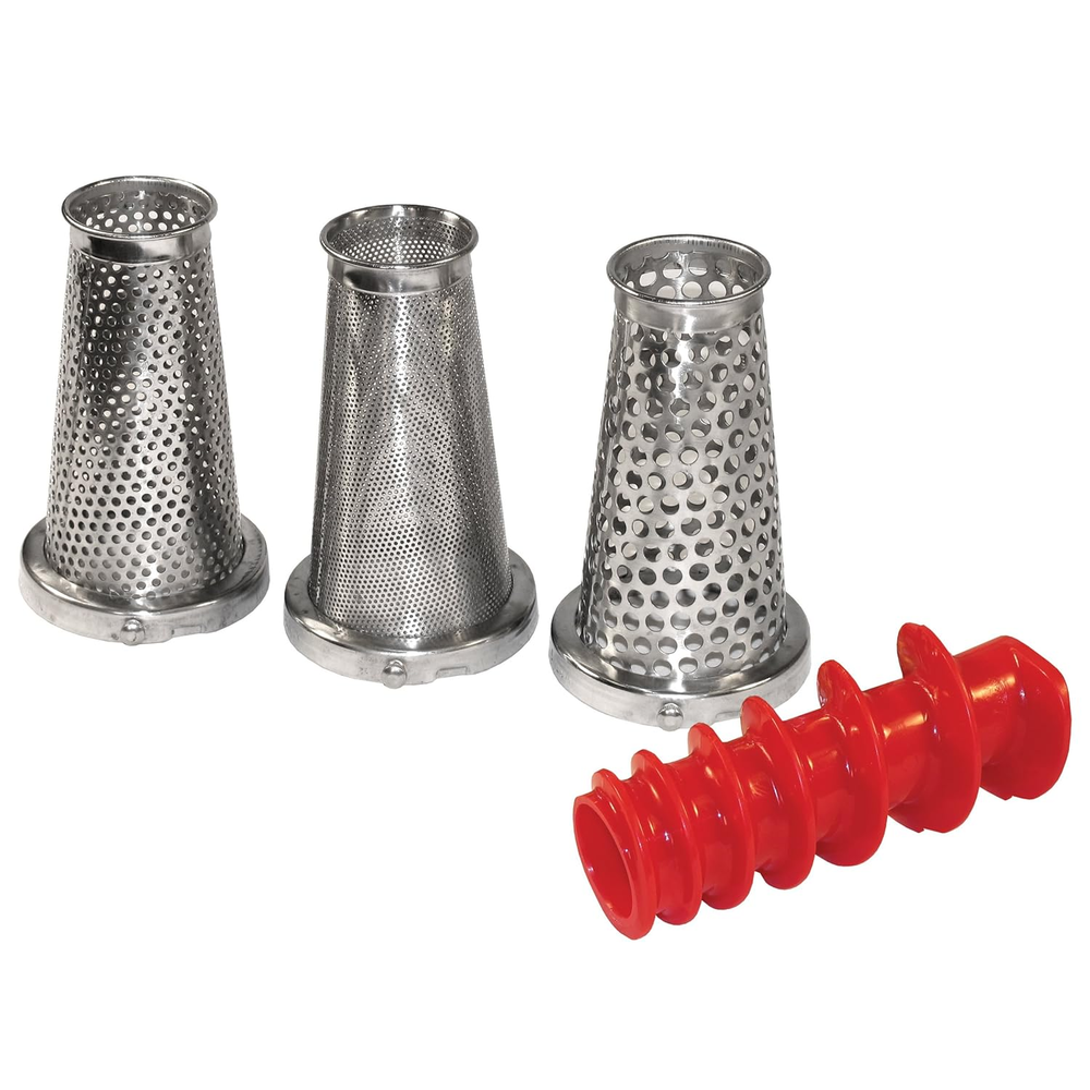 Weston 4-Piece Tomato Press & Sauce Maker Accessory Kit in Silver
