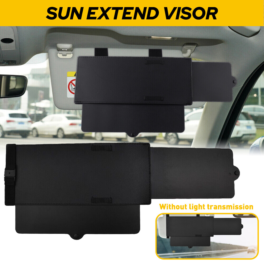 Universal Car Sun Shade Extendable Anti-Glare Visor for Driving UV Protection