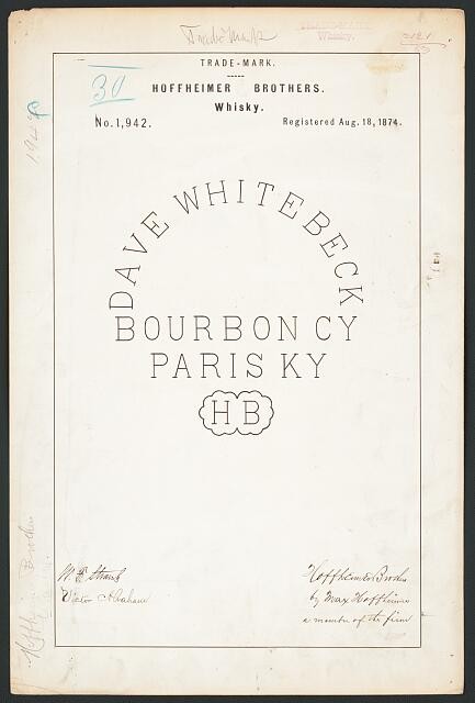 Photo: Hoffheimer Brothers for Dave Whitebeck brand Whisky