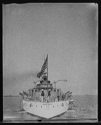 Photo:USS Massachusetts Battleship at Sea 1896 1901