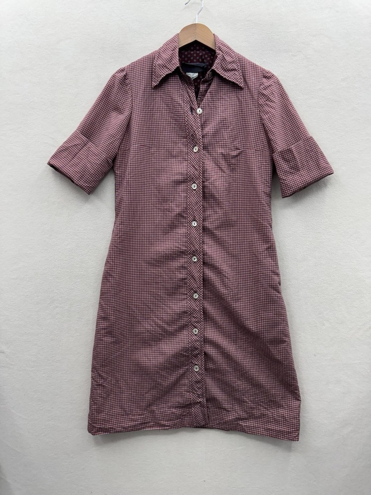 Vintage California Girl Women’s Medium Cotton Check Shirt Dress