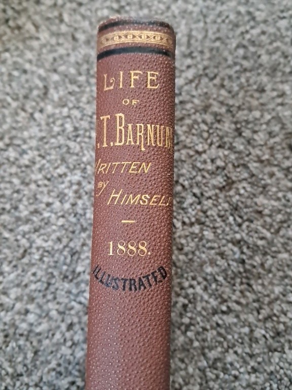 1888 Life of P.T. Barnum Written by Himself Illustrated Antique Book Circus