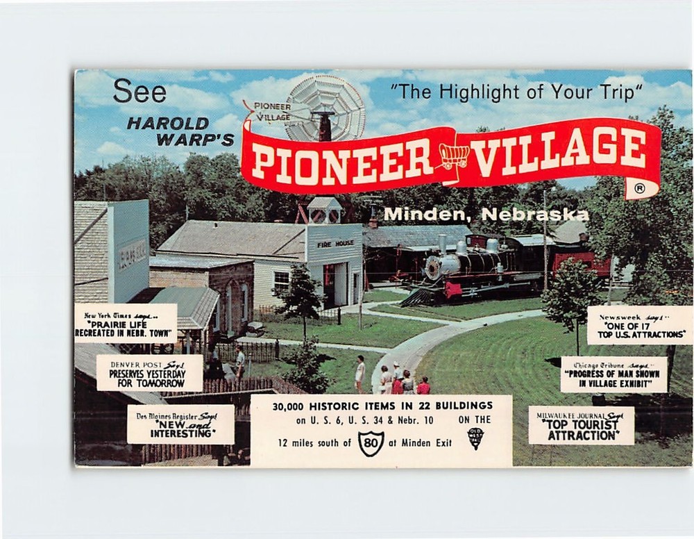 Postcard Pioneer Village Minden Nebraska USA