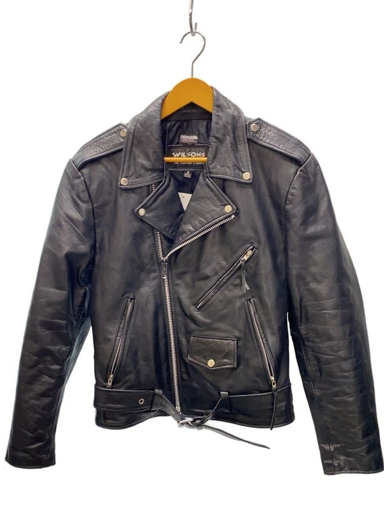 Wilsons Leather Double Riders Jacket/S/Leather/Blk 21901