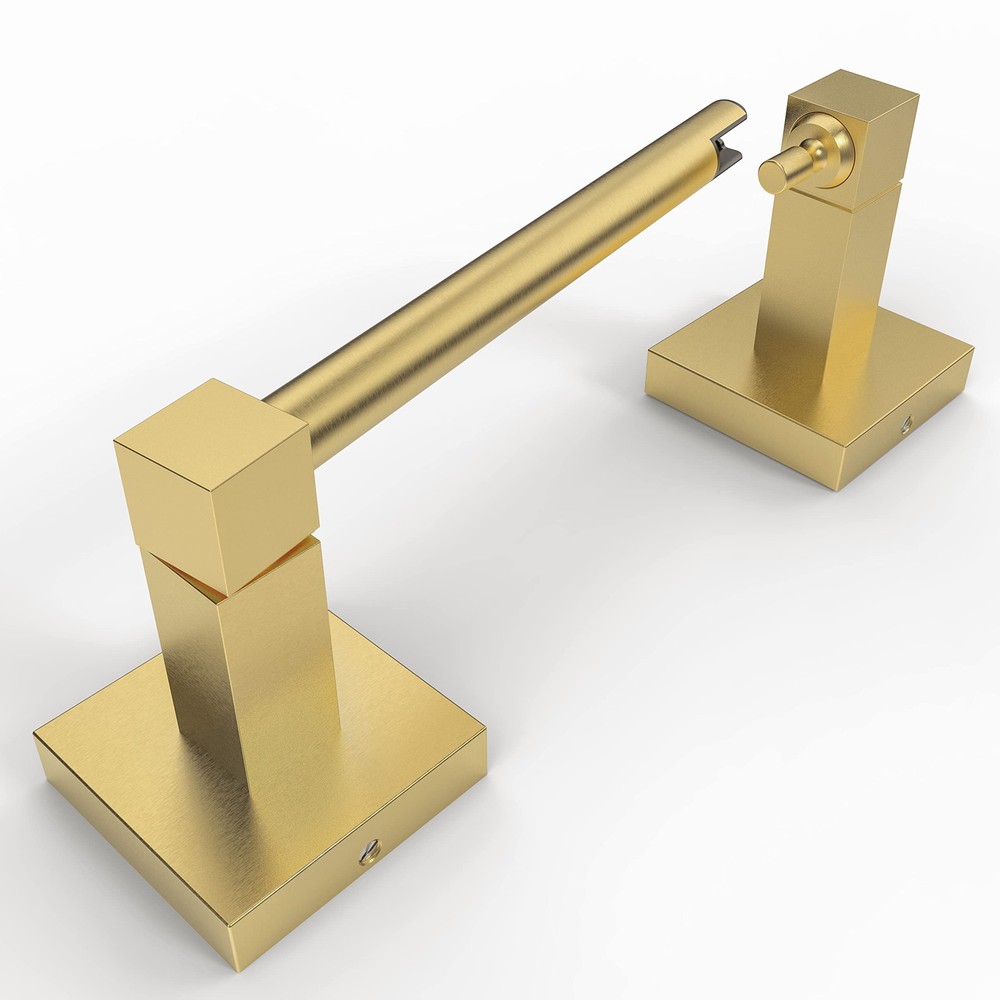 Gold Holder Double Post Pivoting Square Tissue Holders Roll Holder Hangers Br...