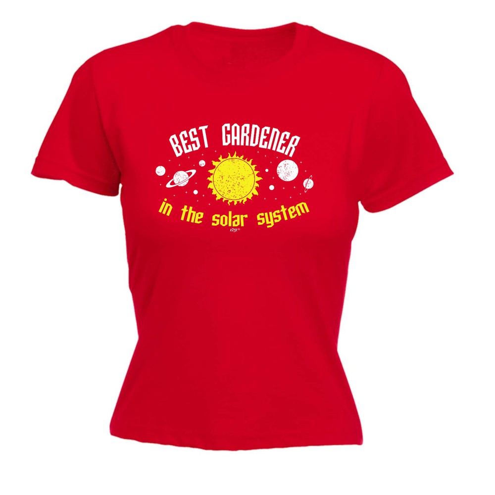 Best Gardener Solar System - Womens T Shirt Funny T-Shirt Novelty gift tshirt