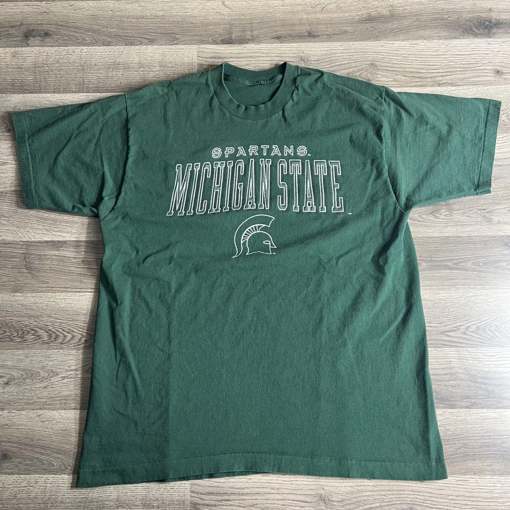 VTG Michigan State Spartans T Shirt Fits Large MSU 1990s Sparty Single Stitch