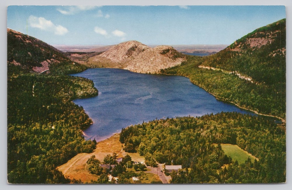 Vintage Jordan Pond & The Bubbles Postcard Acadia National Park Maine-image