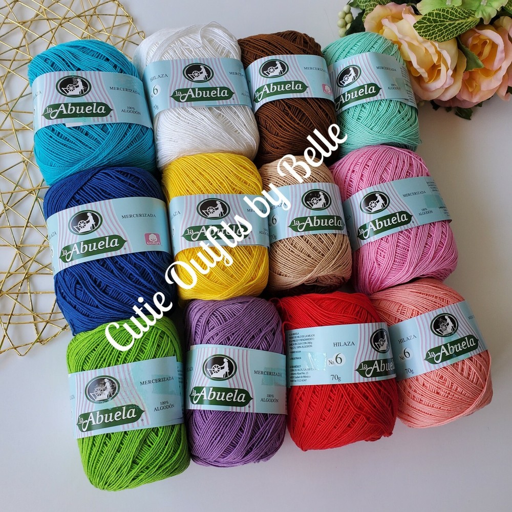 Abuela #6 Cotton  Omega 100% Mercerized Cotton Yarn, Cotton Abuela Thread Soft-image