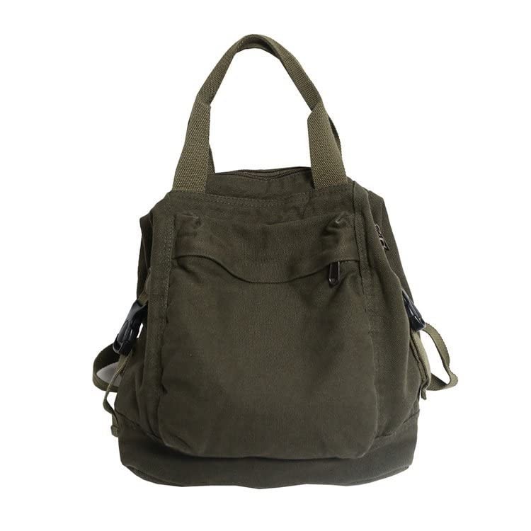 Small Boho Canvas Backpack for Women Vintage Style Outdoor Travel Bag Casual ...