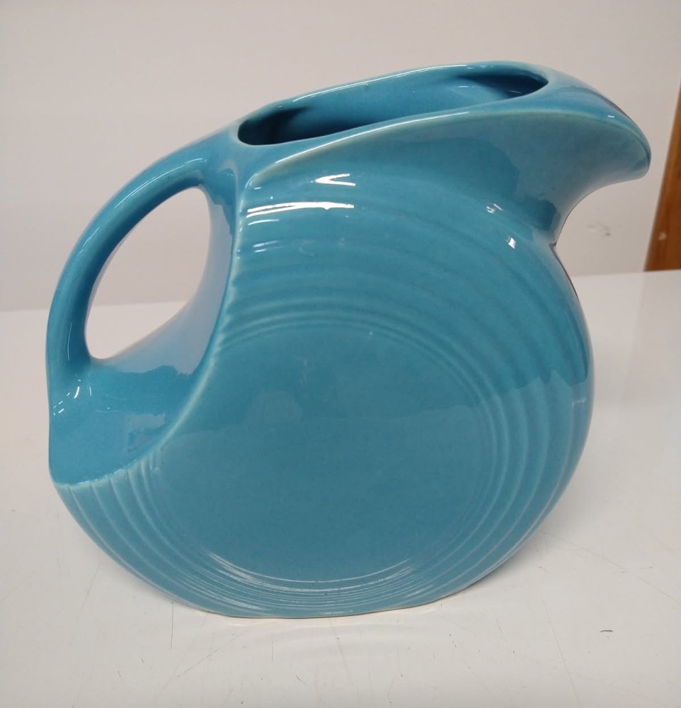 Vintage Homer Laughlin FIESTAWARE Turquoise Large Disc Pitcher