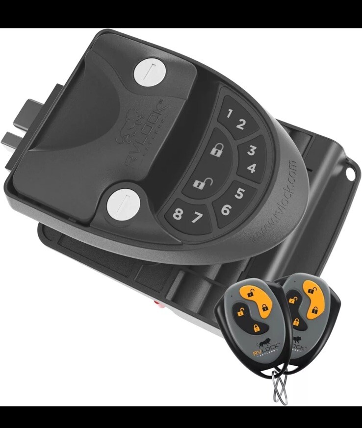 Upgraded V4 Keyless RV Door Lock with Fob and Keypad – Full Metal Design  