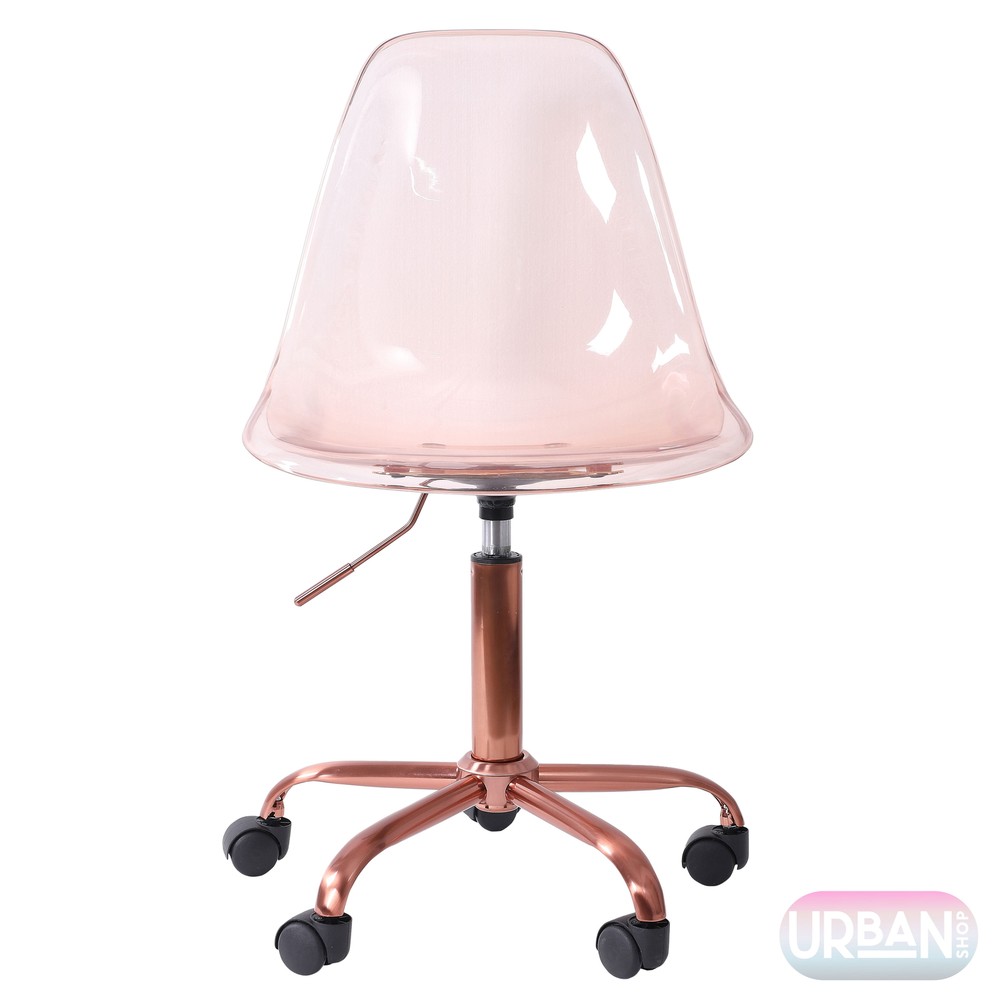 Urban Shop Lantana Acrylic Rolling Office Chair Modern Design